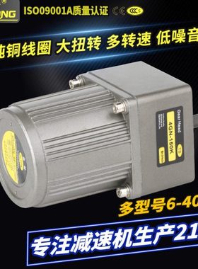 台松25W/30W微型380/220V交流异步齿轮调速定速减速电机可逆控制