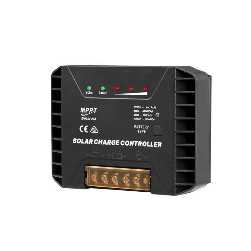 新款12V 24V 20A MPPT太阳能控制器调节器 带锂电激活功能