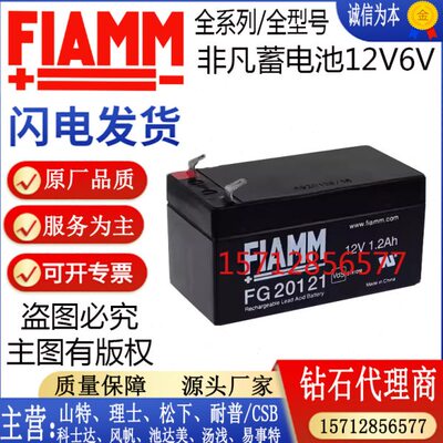 FIAMM非凡蓄电池FG20121铅酸免维护FG20451医疗仪器12V4.5ah1.2AH