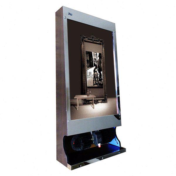 德力斯擦鞋机全自动感应机 灯箱广告擦鞋机酒店大堂电动擦鞋器