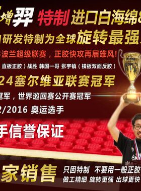 正胶王增羿特制经典802白海绵套胶乒乓球胶皮内能专业快攻旋转强