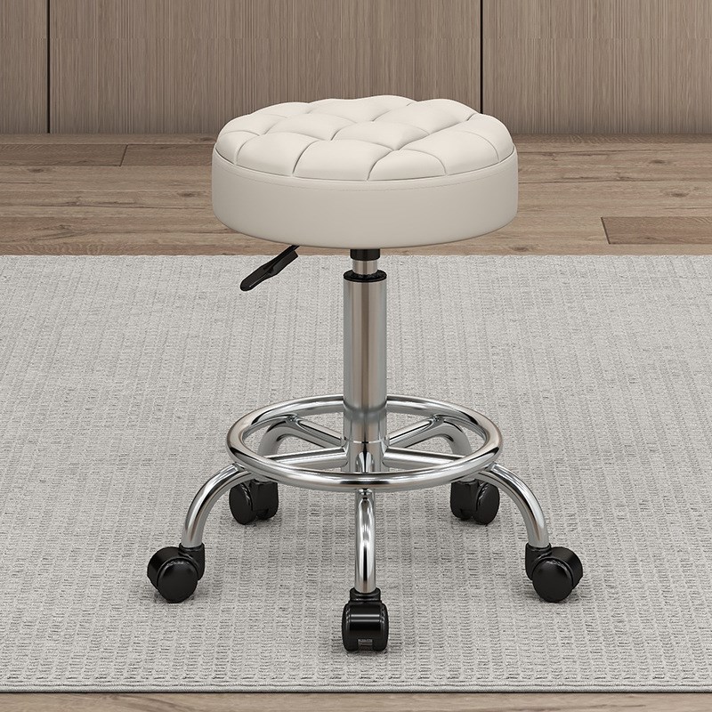 美容凳子滑轮旋转升降椅子美甲圆凳理发店转椅发廊美发大工凳R&3