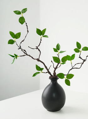 仿真绿植马醉木绿叶禅意仿真花室内客厅家居玄关装饰品摆件假花