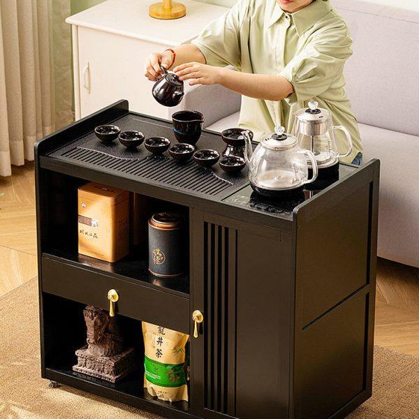 移动茶桌小茶台烧水壶一体家用茶水柜实木阳台茶几煮泡茶简约轻奢,商业/办公家具,茶台/茶桌,淘宝优惠券,粉丝福利购,淘宝优惠卷