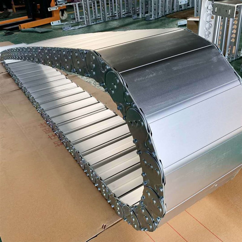 厂家生产机床钢制拖链 桥式半封闭全封闭坦克链 机床工程拖链