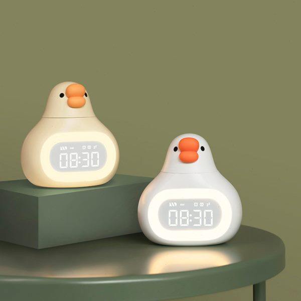 胖胖鹅闹钟USB充电多功能静音夜光电子闹钟儿童床头唤醒时钟夜灯,家居饰品,台钟/闹钟,淘宝优惠券,粉丝福利购,淘宝优惠卷