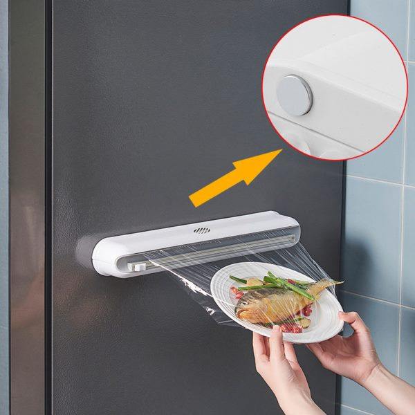 保鲜膜切割器吸盘式壁挂保鲜膜切割盒厨房分割器可调节收纳切割器,厨房/烹饪用具,切蛋器,淘宝优惠券,粉丝福利购,淘宝优惠卷