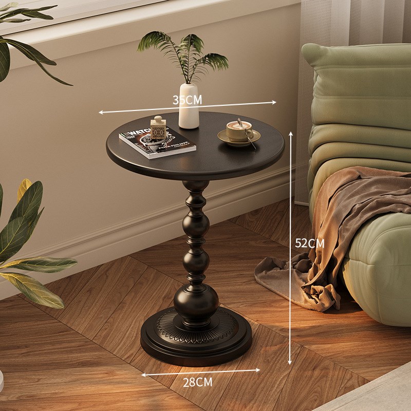 轻奢沙发边几客厅家用小茶几边桌复古角几铁艺床头置物阳台小圆桌
