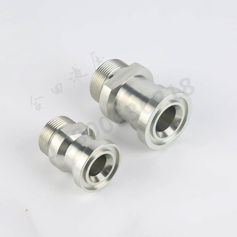 伊顿永华标准工程机械挖机公制螺纹卡套式重系列法兰液压接头1DFS