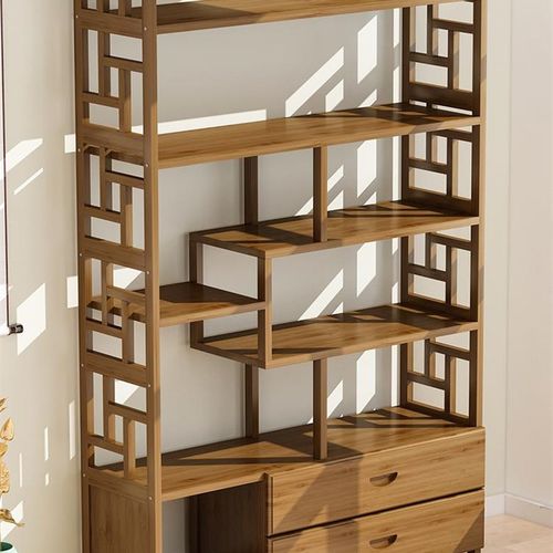 博古架实木中式书架多宝阁古董架子现代简约O茶叶隔断展示柜置物