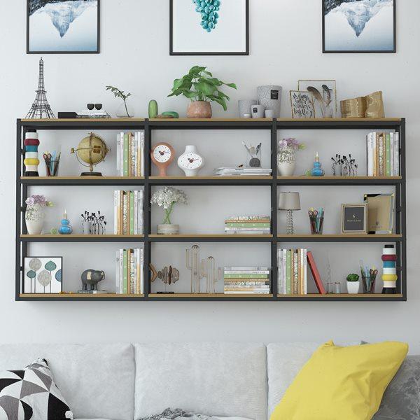 墙上置物架货架简约现代铁艺壁挂用超市便利店陈列架展示柜宽30cm