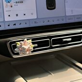 车载香薰浪漫女神橙花无火扩香石自然淡香清新汽车出风口装 饰礼物