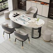 泡茶户型阳台家用板公室台奢茶桌客厅茶几岩现代办公简约桌椅小户