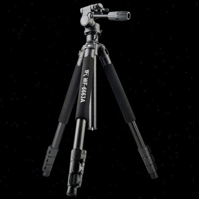 伟峰WF-6663A三脚架望远镜单反相机摄影支架摄像铝合金含云台背包