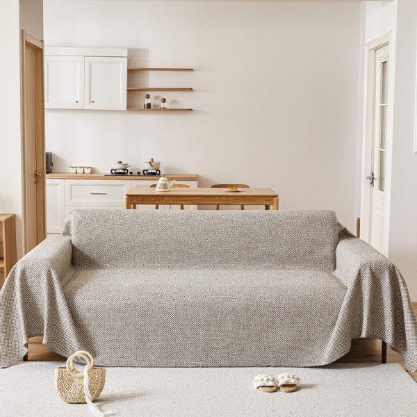 现简约纯色级感沙发盖巾防滑耐脏防尘全包一片式沙发套罩,居家布艺,沙发垫,淘宝优惠券,粉丝福利购,淘宝优惠卷