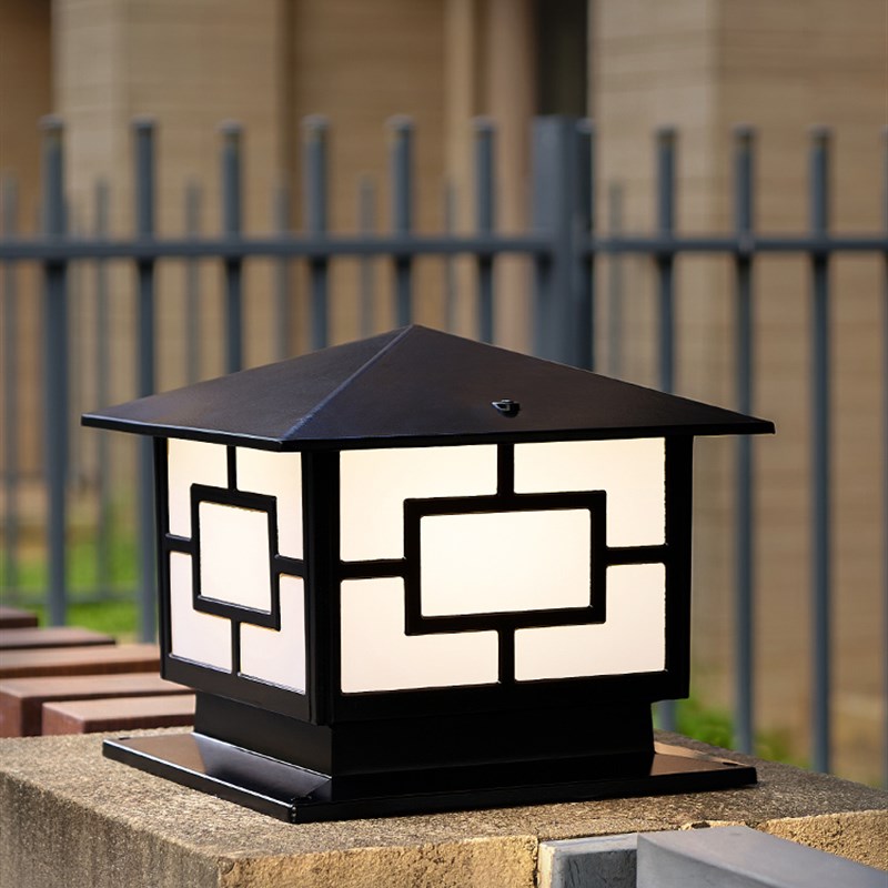 户外柱灯防水花园灯户外栅栏别墅花园G电源连接大门庭院现代柱灯