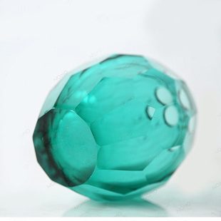 新款 库尔贝多棱角超质感彩色玻璃花 花器 样板房装饰品摆件