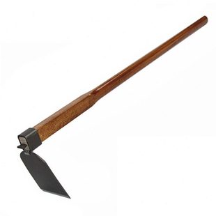 家用锄头农具种菜挖土开荒全钢加厚老式锄头木柄把除杂草松土翻土