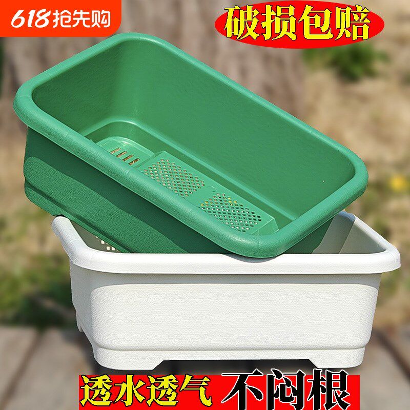 种菜花盆阳台长方形塑料蔬菜种植箱耐用特大口径加厚Y菜筐桌面新
