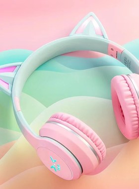 GJBY猫耳头戴式多功能蓝牙耳机CA-042智能立体声超长续航主动降噪