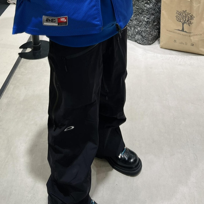 户外工装风黑色多口袋直筒裤男