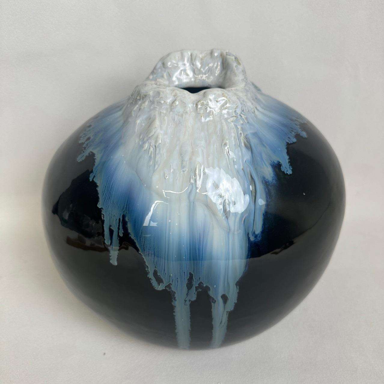 现代新中式中古风手绘水墨陶瓷花器杨桃造型摆件桌面酒店样板间