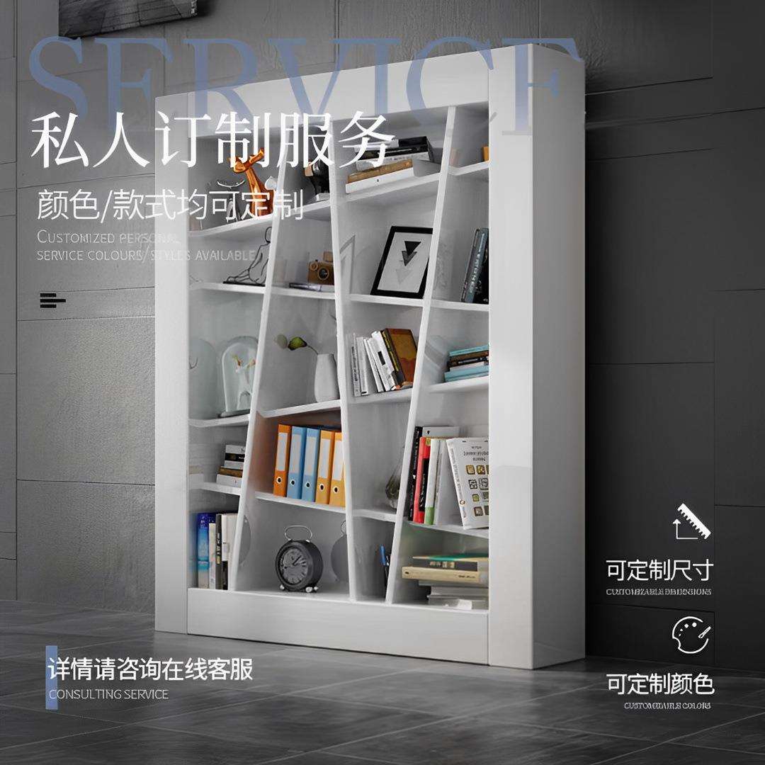 不规则文件柜现代简约办公柜时尚烤漆办公室背景展示柜落地展示柜
