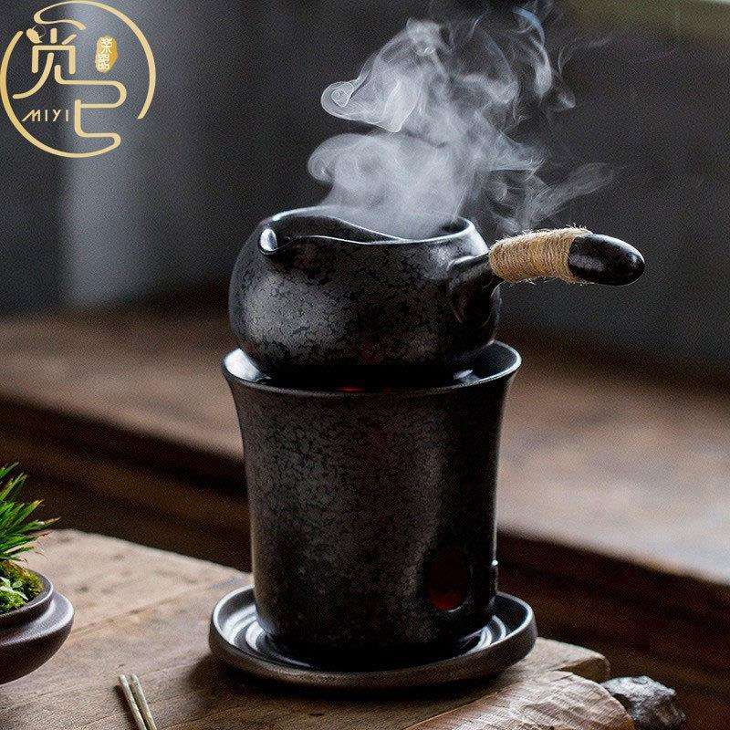 铁锈釉围炉煮茶炭炉煮茶碳炉烧炭炉风炉小火炉木炭橄榄炭煮茶炉