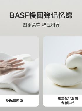 8H坐松兔记靠绵释压汽车头枕腰靠套装车用座椅靠背久轻护腰忆背