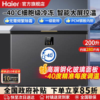 海尔零下四十度冰柜家用冷冻柜