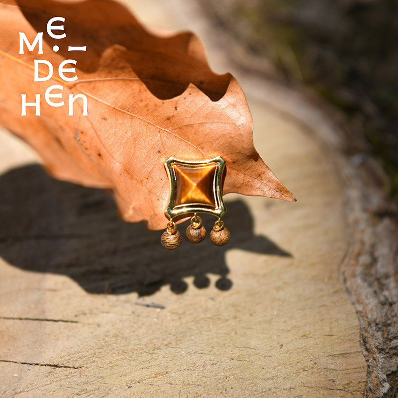 MEIDEHEN美得很沉迹寻香·三叠沉香四方虎睛石耳坠耳钉民族风,饰品/流行首饰/时尚饰品新,沉香,淘宝优惠券,粉丝福利购,淘宝优惠卷