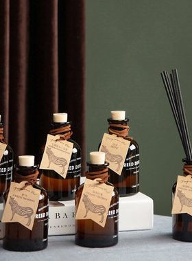 INJUNE斑小马无火香薰精油植物藤条香氛家用淡香室内除臭摆件持久