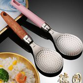 耐高温304不锈钢饭勺家用电饭煲盛饭勺子不粘米饭不伤锅打饭勺子
