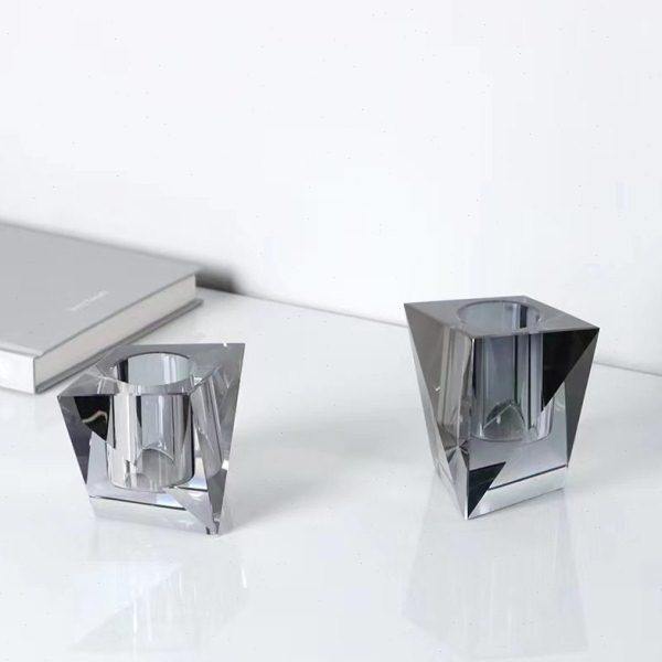 现简约创意双色水晶花插干花家居艺术水晶花器样板房书房家居,饰品/流行首饰/时尚饰品新,摆件,淘宝优惠券,粉丝福利购,淘宝优惠卷