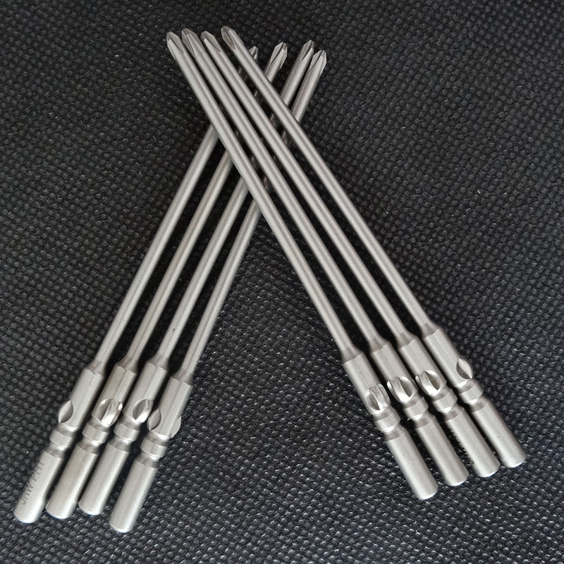 801加长加硬十字电动起子头5MwM电动螺丝起子头S2钨钢工业级耐磨4