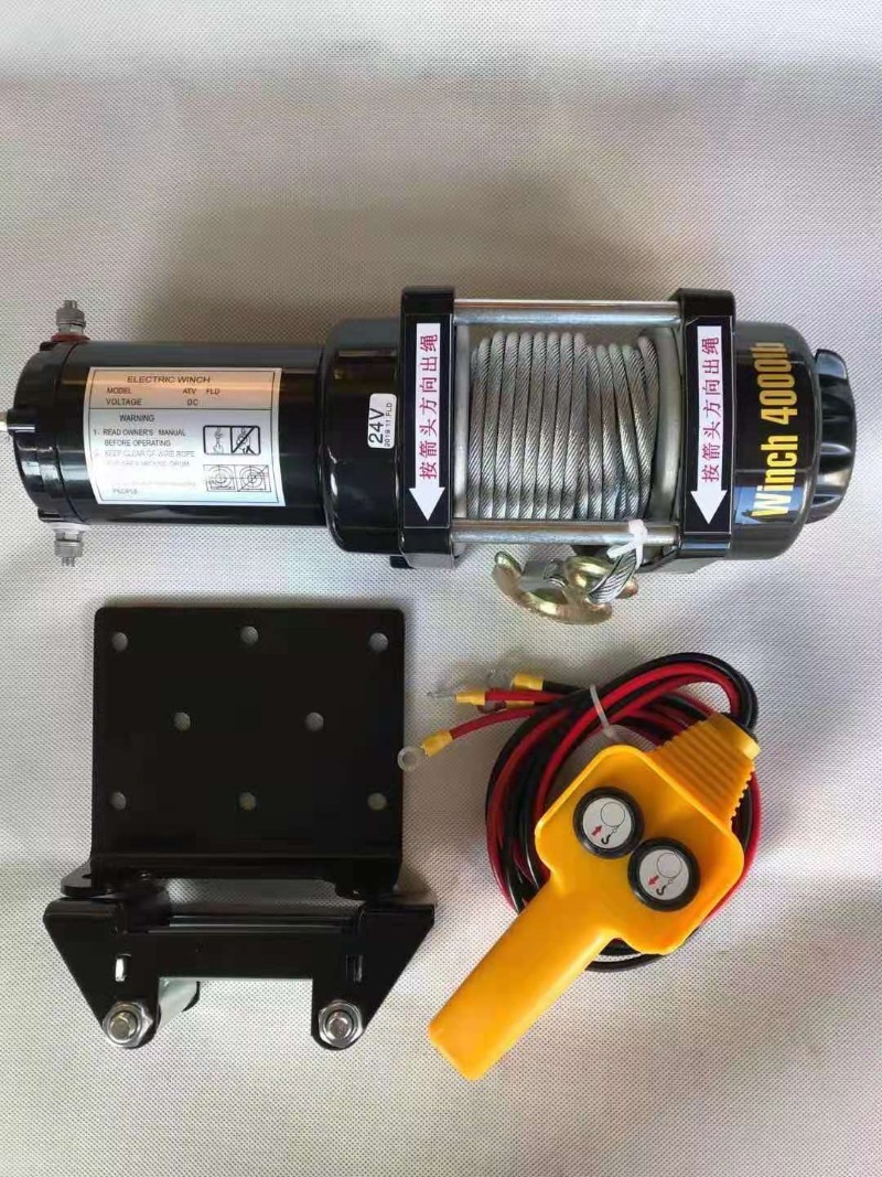 电动绞盘车载绞绳器吊机12v车用牵引电机24O伏电动葫芦卷扬机车载