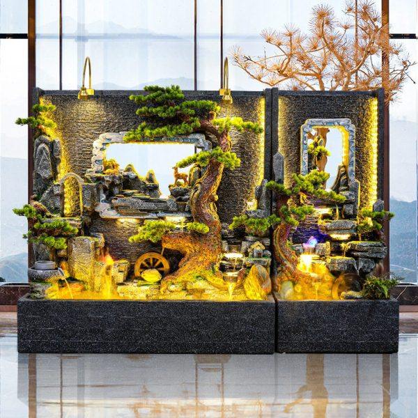 中式客厅庭院水景水幕墙假山酒店流水喷泉装饰景观造景公室摆件,家居饰品,户外/庭院摆件,淘宝优惠券,粉丝福利购,淘宝优惠卷
