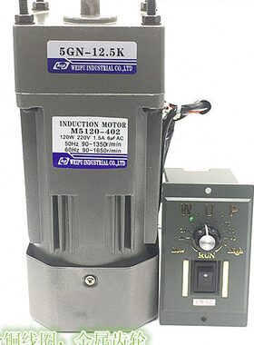伟普流水线调速马达齿轮减速电机/M5120-402/5GN-12.5K/120W/220v