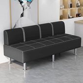 理发店等候长沙发网红发廊客人等待长条专用沙发美发店休息区沙发