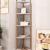客厅墙角置物架转角架三角型书架收纳架卧室落地拐角柜靠墙储物柜