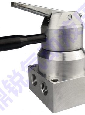 34R8F-G1/4-L-D 底部排气锁阀 收转阀 手动阀 三位四通手转阀