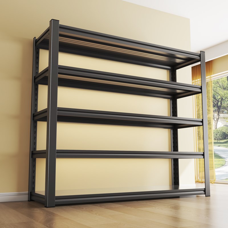 家用钢制货架置物k架落地快递储物架阳台多层收纳架仓库角钢杂物