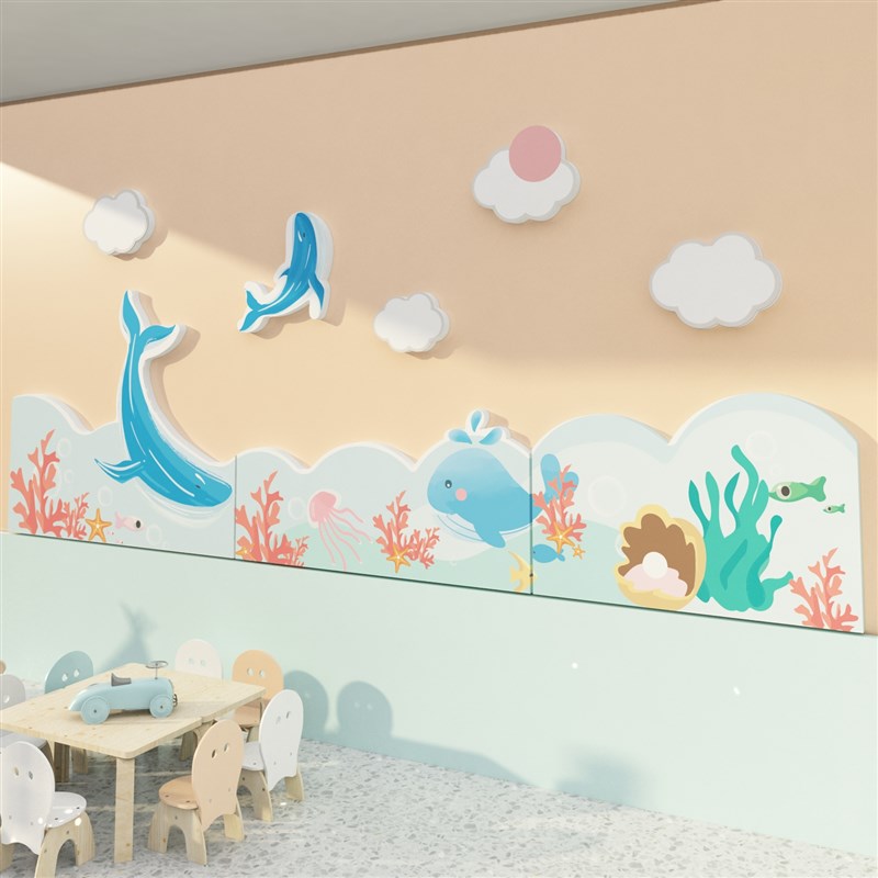 现货速发幼儿园海l洋主题墙面装饰环创文化成品背景环境布置材料