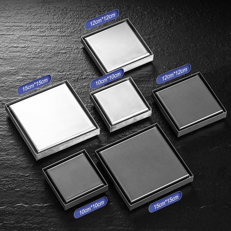 大隐形地漏大排量防臭地漏隐藏式可镶嵌K方形卫生间阳台干区地漏