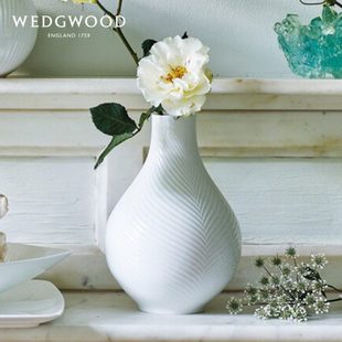 WEDGWOOD威基伍德雅韵23cm窄口骨瓷花瓶欧式 花瓶摆件客厅插花 风格