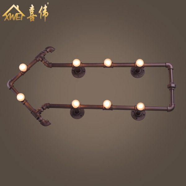 工业水管创意个性loft铁艺书房装饰复古过道咖啡厅音乐酒吧壁灯