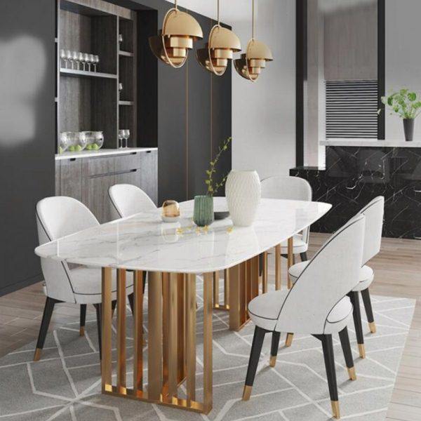 铁艺大理石餐桌长方形简约现代4人6小户型饭桌家用北欧餐桌椅组合,住宅家具,大理石餐桌,淘宝优惠券,粉丝福利购,淘宝优惠卷