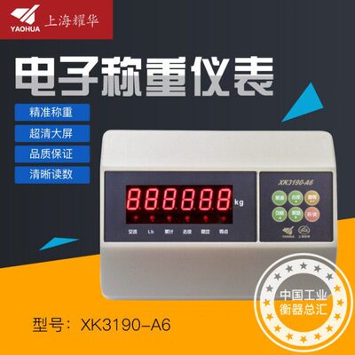 上海耀华XK3190-A6仪表称重显示器台称地磅表头电子秤小地磅磅头