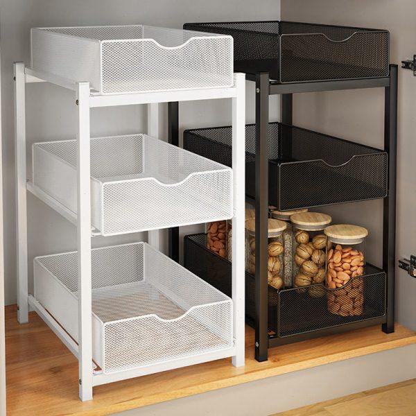 厨房抽拉篮子三层推拉置物架抽屉式收纳盒橱柜内筐用品家用大全箱,厨房/烹饪用具,厨房抽屉置物架,淘宝优惠券,粉丝福利购,淘宝优惠卷