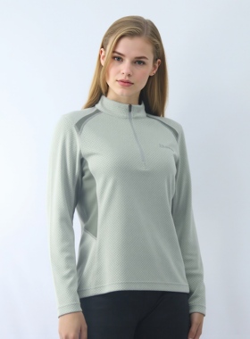 Lalamuly轻薄长袖运动风瑜伽T恤透气速干立领女跑步